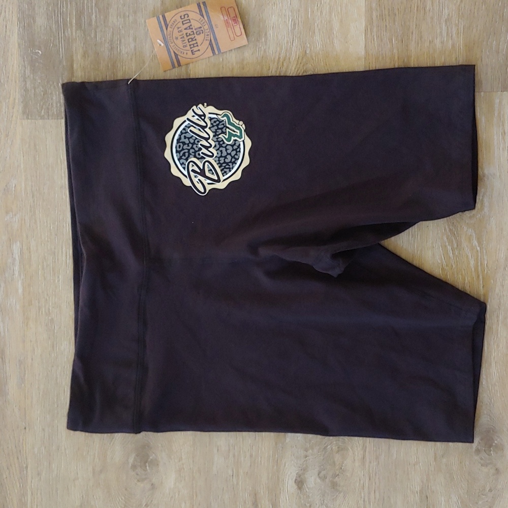 NWT Rivalry Threads Women's USF South Florida Bulls Bike Shorts Black Size L